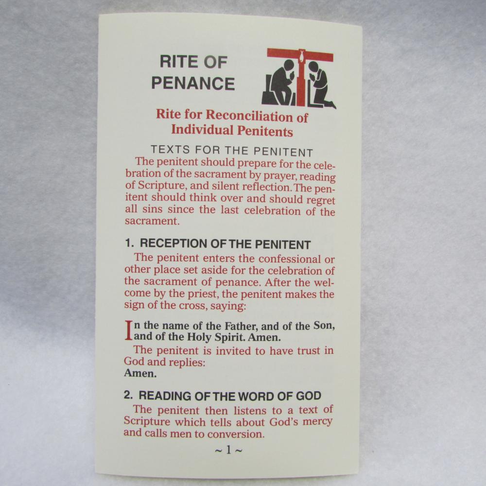 Rite of Penance Shrine of the Infant Jesus